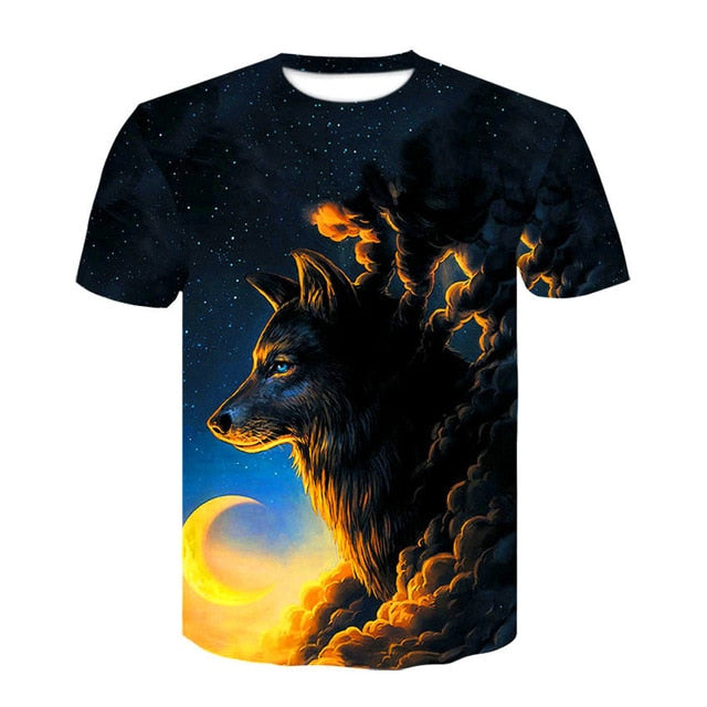 2019 Newest Harajuku Wolf 3D Print Cool T-shirt Men/Women Summer Tops Tees T shirt Fashion t shirts M- 4XL