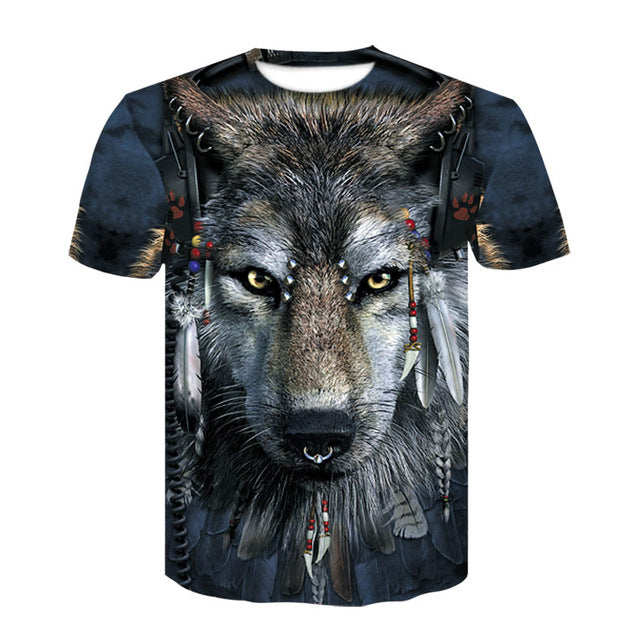 2019 Newest Harajuku Wolf 3D Print Cool T-shirt Men/Women Summer Tops Tees T shirt Fashion t shirts M- 4XL