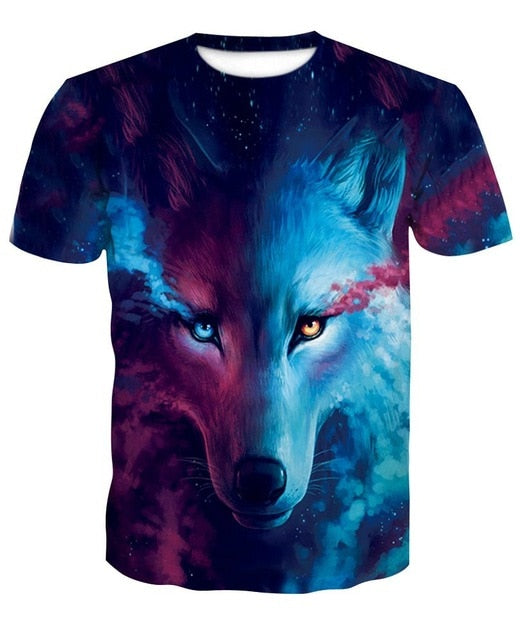 2019 Newest Harajuku Wolf 3D Print Cool T-shirt Men/Women Summer Tops Tees T shirt Fashion t shirts M- 4XL