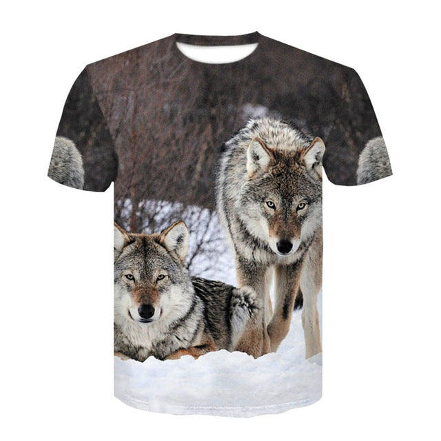 2019 Newest Harajuku Wolf 3D Print Cool T-shirt Men/Women Summer Tops Tees T shirt Fashion t shirts M- 4XL