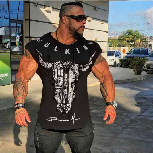 HETUAF 2019 new brand clothing gym tight T-shirt muscle fitness brother men's fitness T-shirt men's fitness summer top