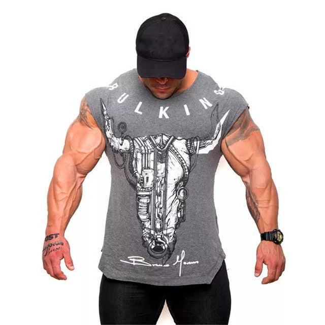 HETUAF 2019 new brand clothing gym tight T-shirt muscle fitness brother men's fitness T-shirt men's fitness summer top