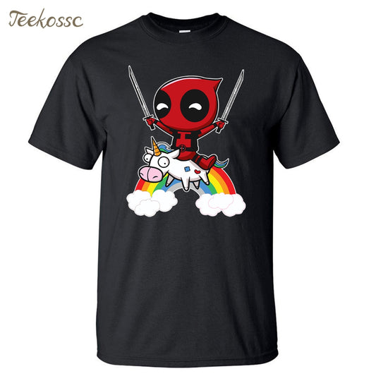 Deadpool Men T Shirt Funny Tshirt 2018 Summer Top Tee Hipster Mens T Shirts 100% Cotton Dead Pool T-Shirt Brand Clothing