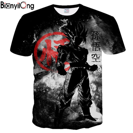 BIANYILONG 2019 new dragon ball t shirt black funny t shirts Dragon Ball Z T Shirts Mens Summer Fashion 3D Print  t-shirt men