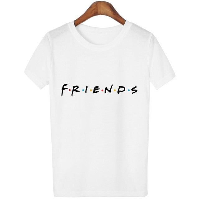 Harujuku Kawaii Tops Friends Tv T Shirt Women Korean Style Fashion Tshirt Ulzzang Black T Shirt Letter Printed Tumblr Tees