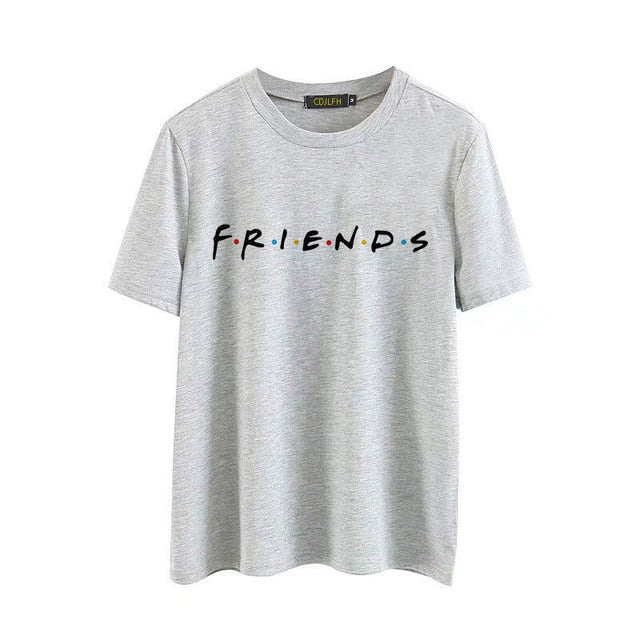 Harujuku Kawaii Tops Friends Tv T Shirt Women Korean Style Fashion Tshirt Ulzzang Black T Shirt Letter Printed Tumblr Tees