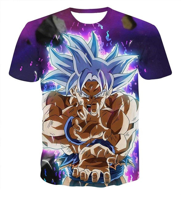 New Dragon Ball Z T-shirts Men's Summer 3D Print Super Saiyan Son Goku Black Vegeta Battle Dragonball Casual T Shirt Tops Tee