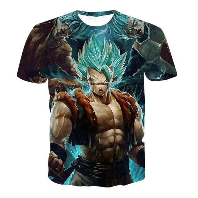 New Dragon Ball Z T-shirts Men's Summer 3D Print Super Saiyan Son Goku Black Vegeta Battle Dragonball Casual T Shirt Tops Tee