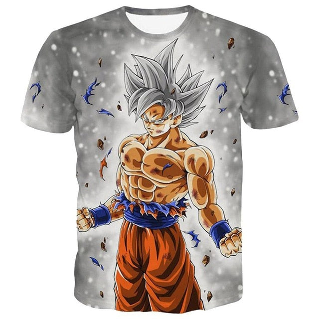 New Dragon Ball Z T-shirts Men's Summer 3D Print Super Saiyan Son Goku Black Vegeta Battle Dragonball Casual T Shirt Tops Tee