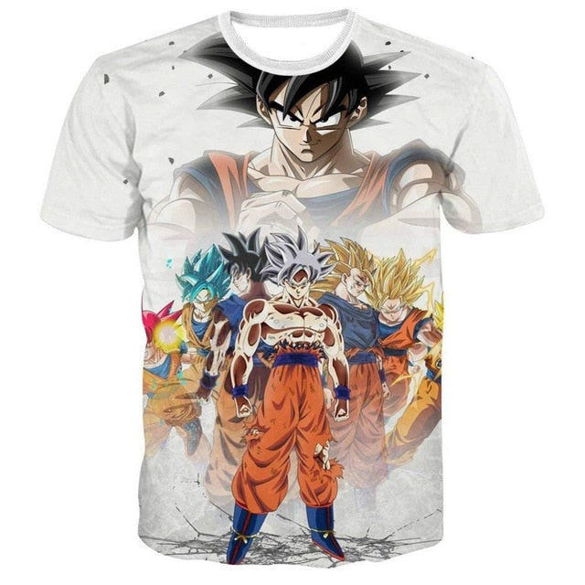 New Dragon Ball Z T-shirts Men's Summer 3D Print Super Saiyan Son Goku Black Vegeta Battle Dragonball Casual T Shirt Tops Tee