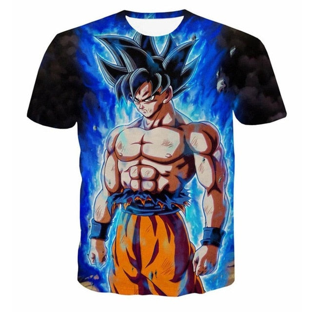 New Dragon Ball Z T-shirts Men's Summer 3D Print Super Saiyan Son Goku Black Vegeta Battle Dragonball Casual T Shirt Tops Tee