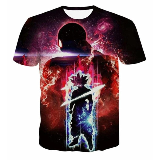 New Dragon Ball Z T-shirts Men's Summer 3D Print Super Saiyan Son Goku Black Vegeta Battle Dragonball Casual T Shirt Tops Tee