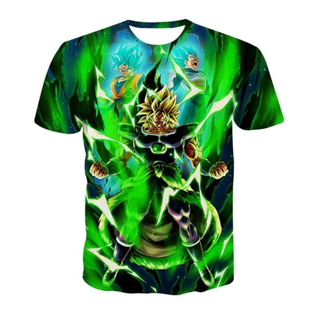 New Dragon Ball Z T-shirts Men's Summer 3D Print Super Saiyan Son Goku Black Vegeta Battle Dragonball Casual T Shirt Tops Tee