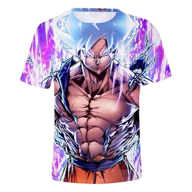 New Dragon Ball Z T-shirts Men's Summer 3D Print Super Saiyan Son Goku Black Vegeta Battle Dragonball Casual T Shirt Tops Tee