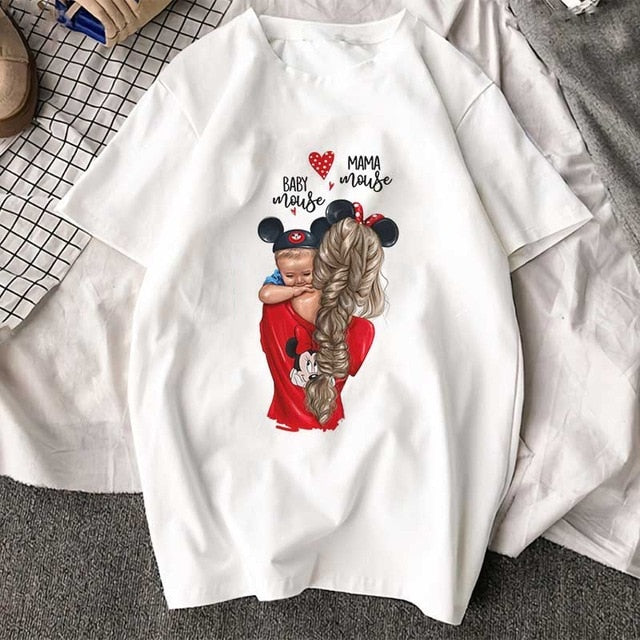 Korean Fashion Clothing 2019 New Arrival T Shirt Tee Shirt Super Mom Female T-shirt Mother's Harajuku Kawaii White Tshirt Women