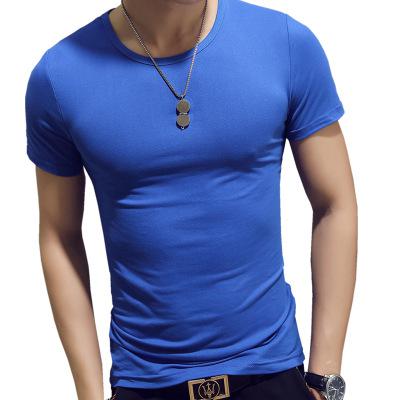 2019 New Summer Solid Men's T-shirt Fashion V Neck Short Sleeve T Shirt Men Clothing Trend Casual Slim Fit Top Tees