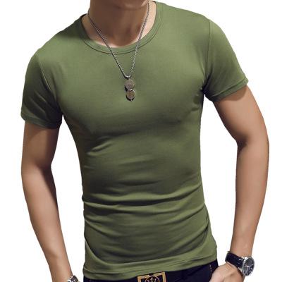 2019 New Summer Solid Men's T-shirt Fashion V Neck Short Sleeve T Shirt Men Clothing Trend Casual Slim Fit Top Tees