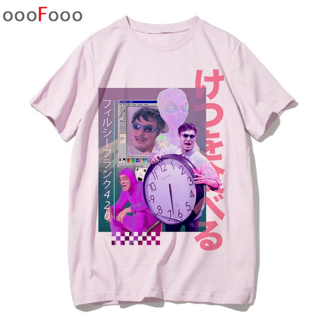 vaporwave T Shirt Harajuk Tops t-shirt Sad Girl Retro Anime Men aesthetic Fashion Japanese male/women Tee Shirt sexy tshirt