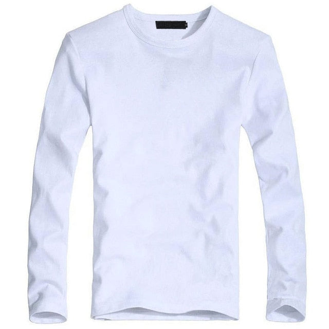 2019 Elastic Mens T-Shirt V-Neck Long Sleeve Men T Shirt For Male Big Size Lycra And Cotton TShirt Business Man Tees