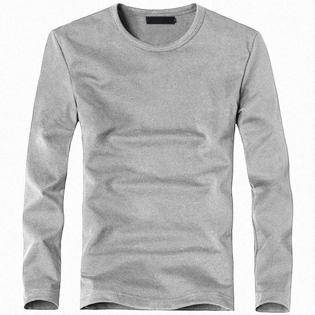 2019 Elastic Mens T-Shirt V-Neck Long Sleeve Men T Shirt For Male Big Size Lycra And Cotton TShirt Business Man Tees