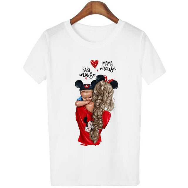 New Arrival 2019 T Shirt Vogue Tee Shirt Korean Fashion Clothing Harajuku Kawaii White Tshirt Super Mom Female T-shirt Mother's