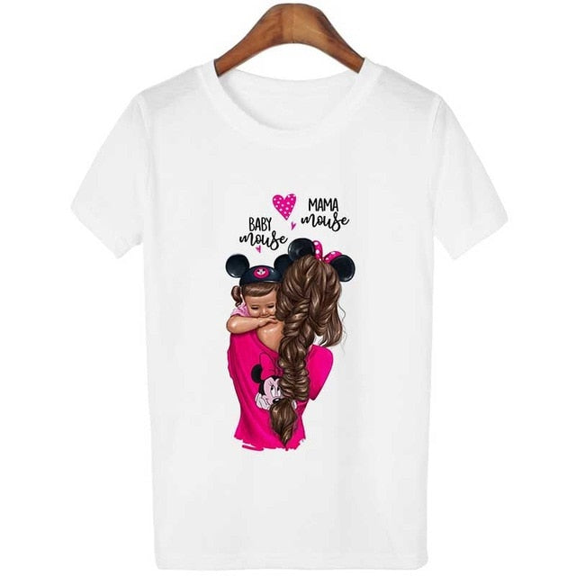 New Arrival 2019 T Shirt Vogue Tee Shirt Korean Fashion Clothing Harajuku Kawaii White Tshirt Super Mom Female T-shirt Mother's