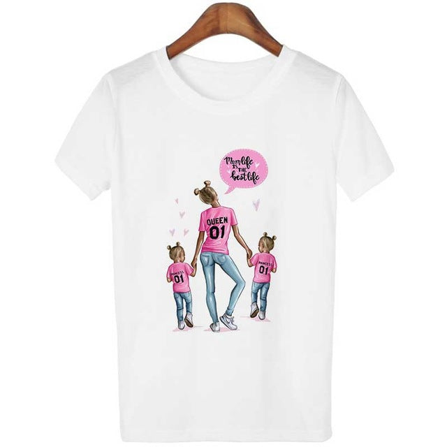 New Arrival 2019 T Shirt Vogue Tee Shirt Korean Fashion Clothing Harajuku Kawaii White Tshirt Super Mom Female T-shirt Mother's