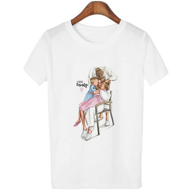 New Arrival 2019 T Shirt Vogue Tee Shirt Korean Fashion Clothing Harajuku Kawaii White Tshirt Super Mom Female T-shirt Mother's