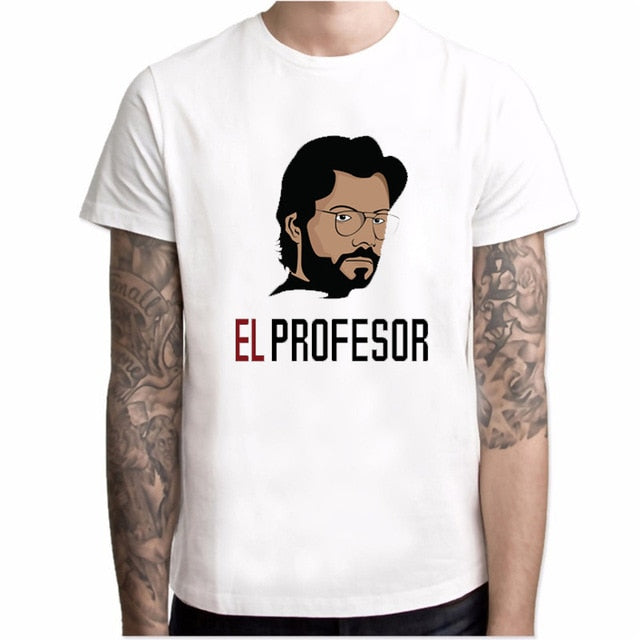 T shirt men Funny Design La Casa De Papel T Shirt Money Heist Tees TV Series Tshirts Men Short Sleeve House of Paper T-Shirt