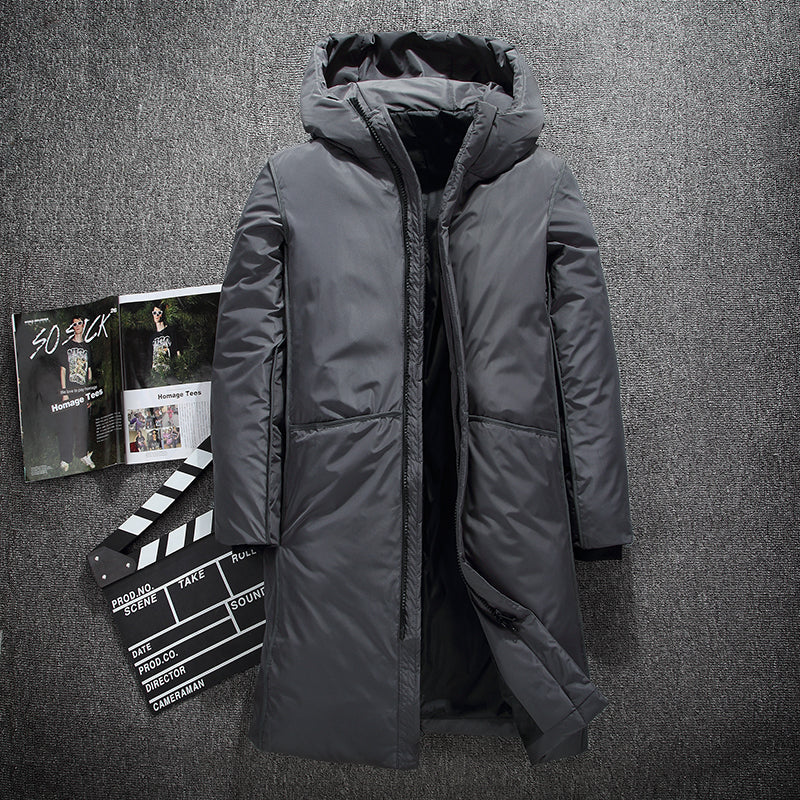 Warm Thick winter down jacket men brand clothing Top quality X-Long Male White duck down coat M-3XL